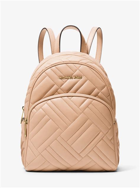 michael michael kors abbey medium quilted leather backpack|abbey medium leather backpack.